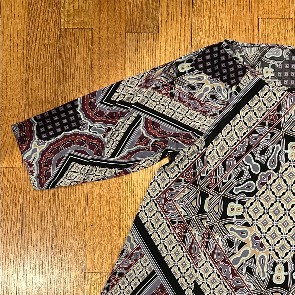 Soma Black and White Geometric Pajama Top Size Small - Picture 2 of 10